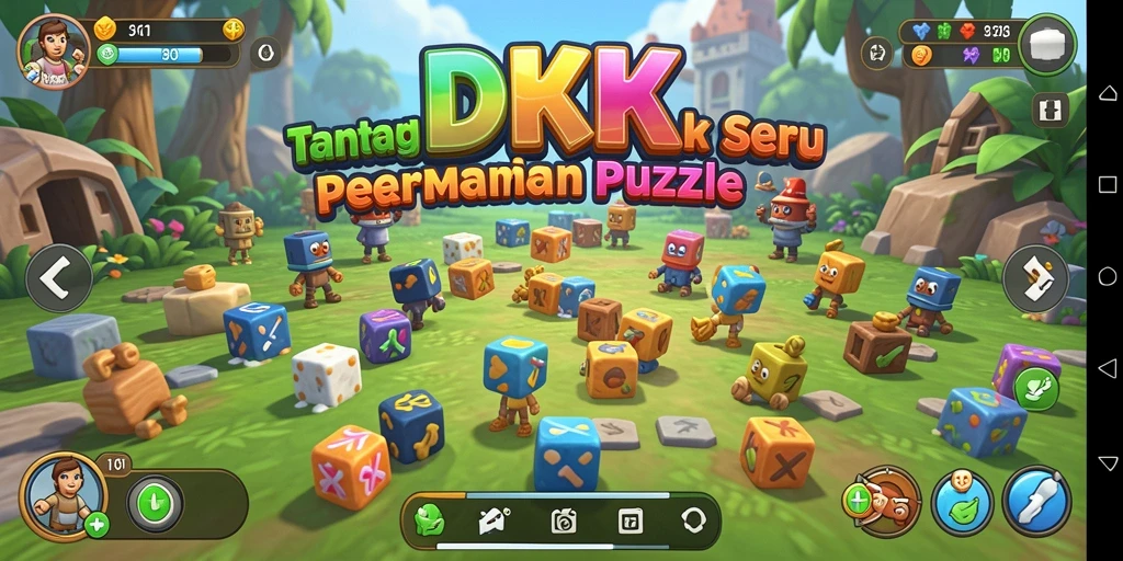Screenshot game DKK menunjukkan gameplay Puzzle yang menarik.