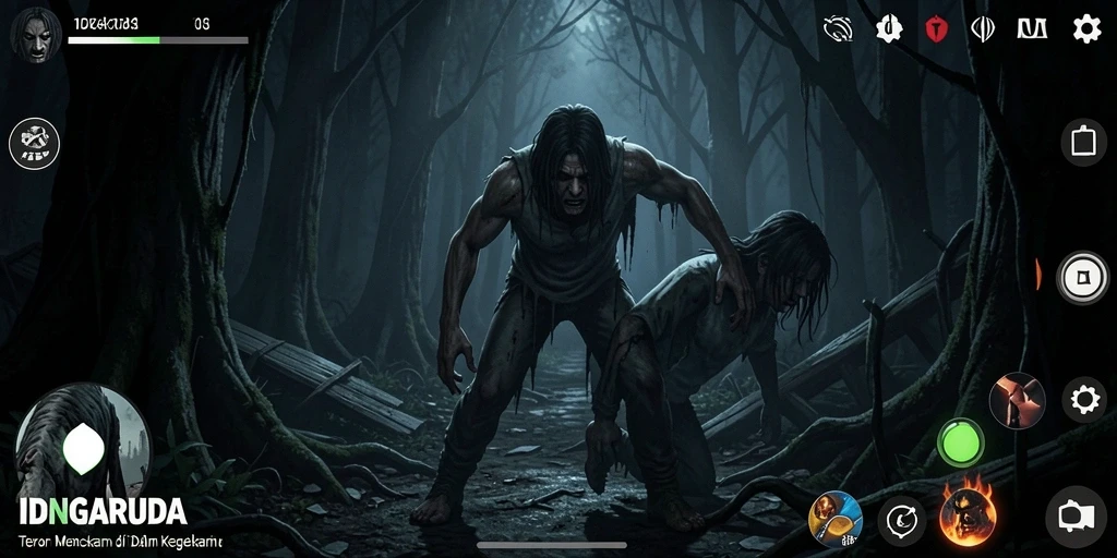 Tangkapan layar dari gameplay menegangkan di IDNGARUDA.