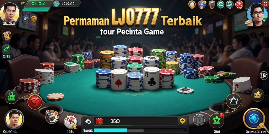 Screenshot gameplay LJO777 menampilkan aksi seru permainan QiuQiu.