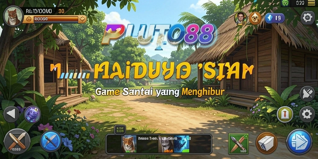 Tangkapan layar dari gameplay menyenangkan PLUTO88.