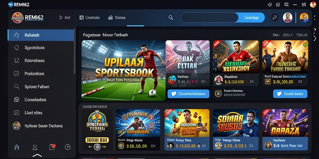 Tampilan gameplay yang menarik dari aplikasi Sportsbook REMI62.