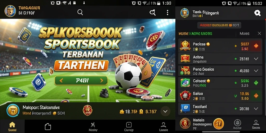 Tampilan aplikasi SD107 saat melakukan taruhan Sportsbook yang mendebarkan.