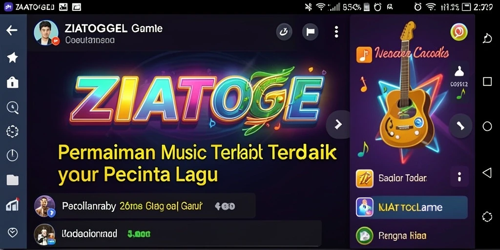 Tampilan ZIATOGEL saat bermain musik dengan teman.