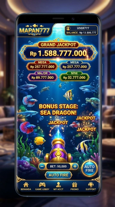 Tampilan antarmuka utama aplikasi mapan777 yang ramah pengguna.